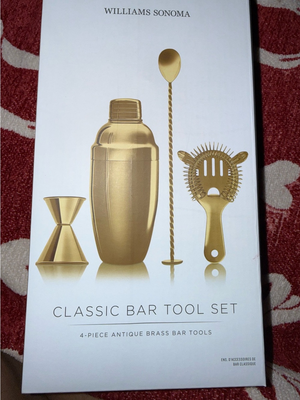 Williams Sonoma Classic Bar Tool Set - Antique Brass